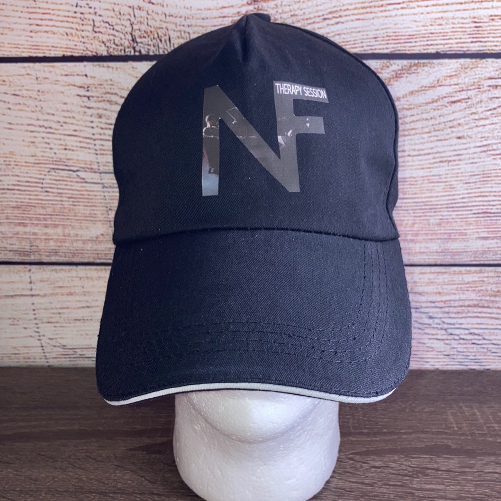 EUC Unisex Unbranded NF Therapy Session Black Adjustable Hat